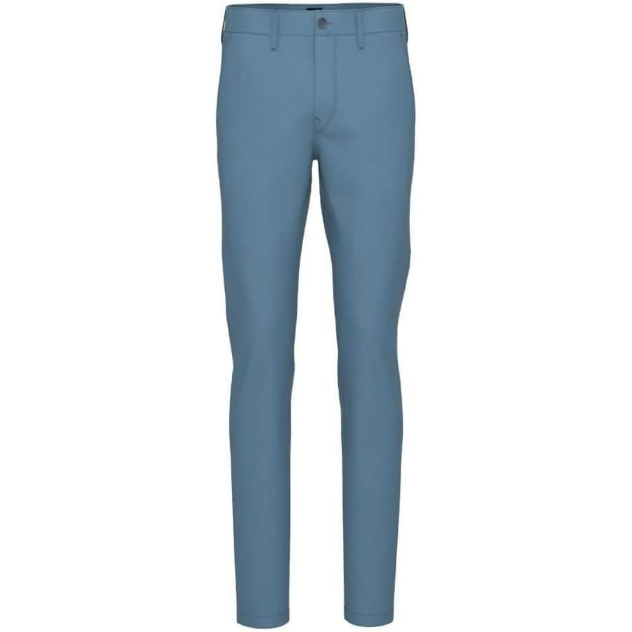 image:imageBOSS Mens Tapered Fit Cotton Blend TrousersChambray Blue