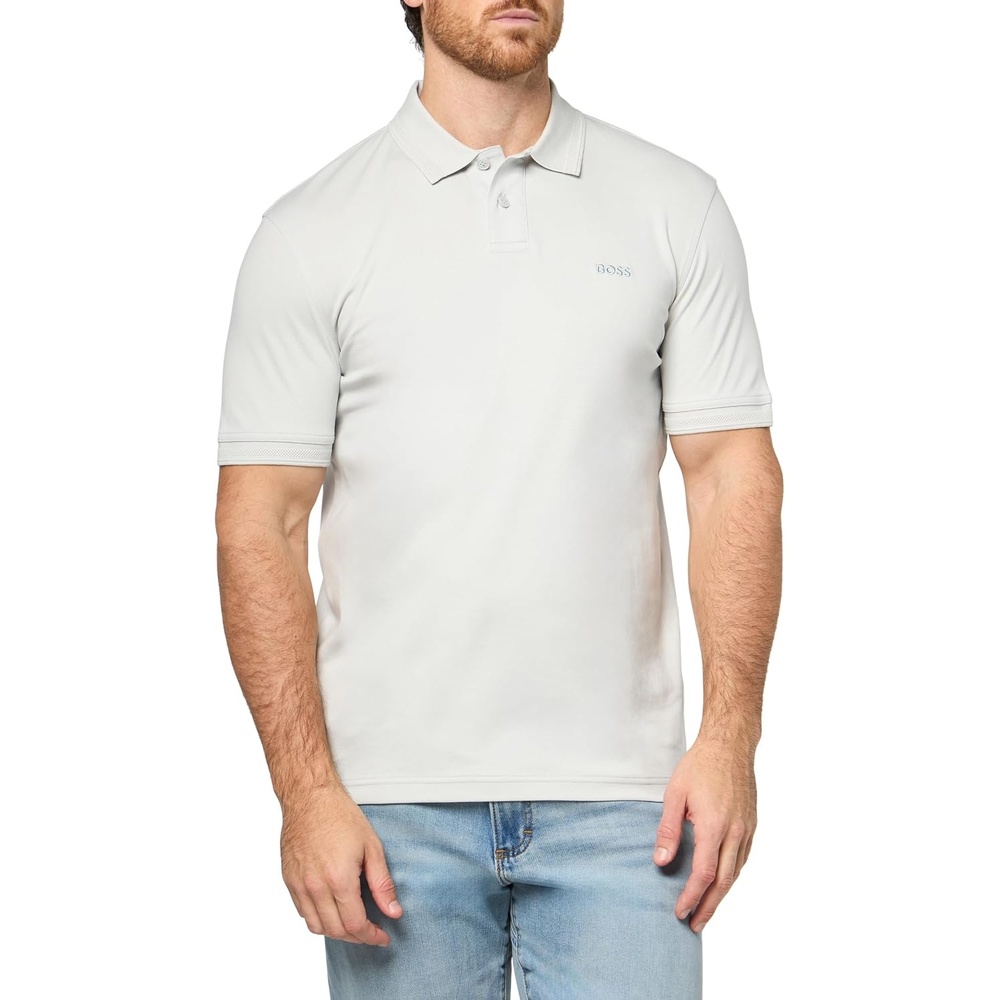image:imageBOSS Mens Tonal Logo Interlock Polo ShirtShark Tooth