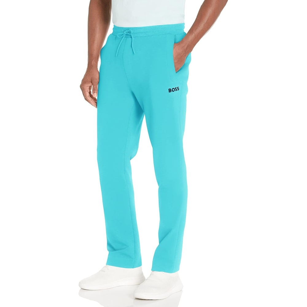 image:imageBOSS Mens Tonal Regular Fit Cotton SweatpantsCerulean