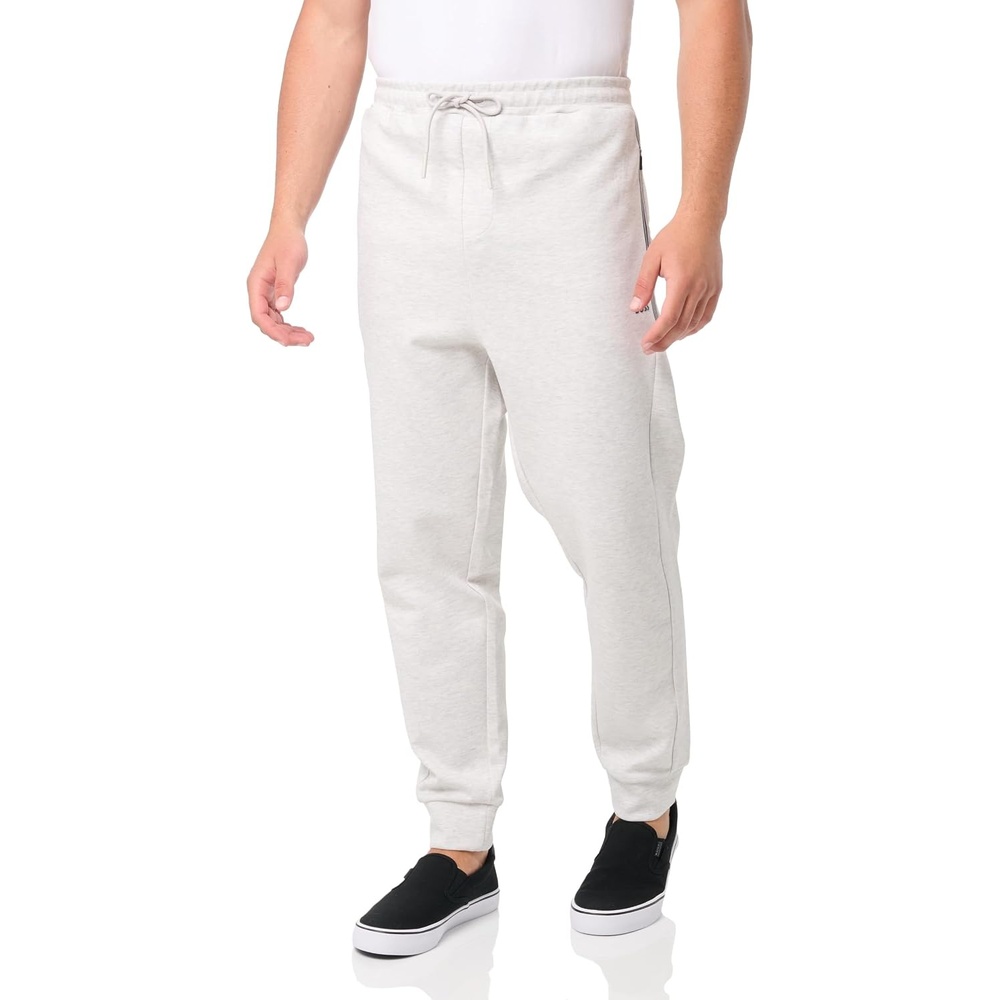 image:imageBOSS Mens Tonal Regular Fit Cotton SweatpantsFeather Grey Melange