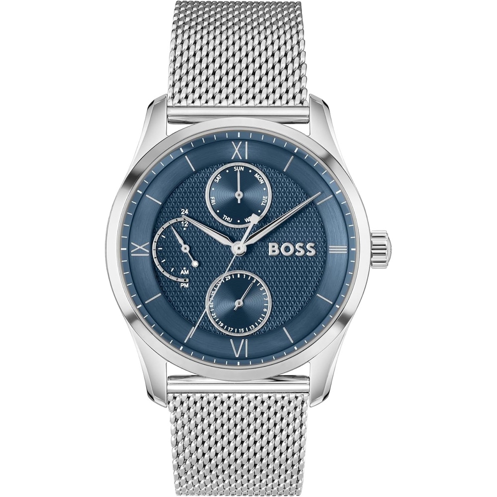 image:imageBOSS Principle Master Mens 41mm Quartz WatchSilver Mesh