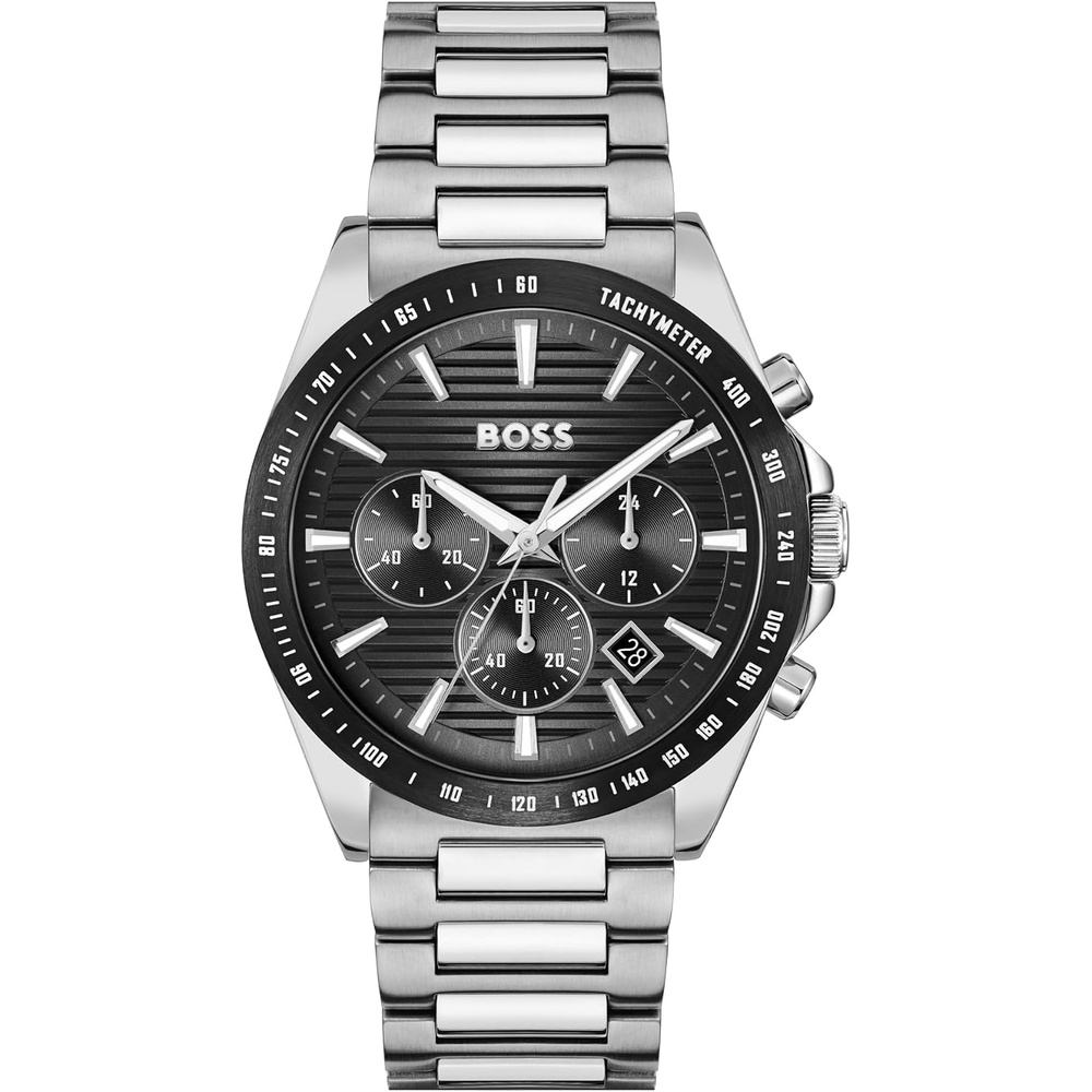 image:imageBOSS Strike Mens Chronograph Quartz WatchBlack Silver