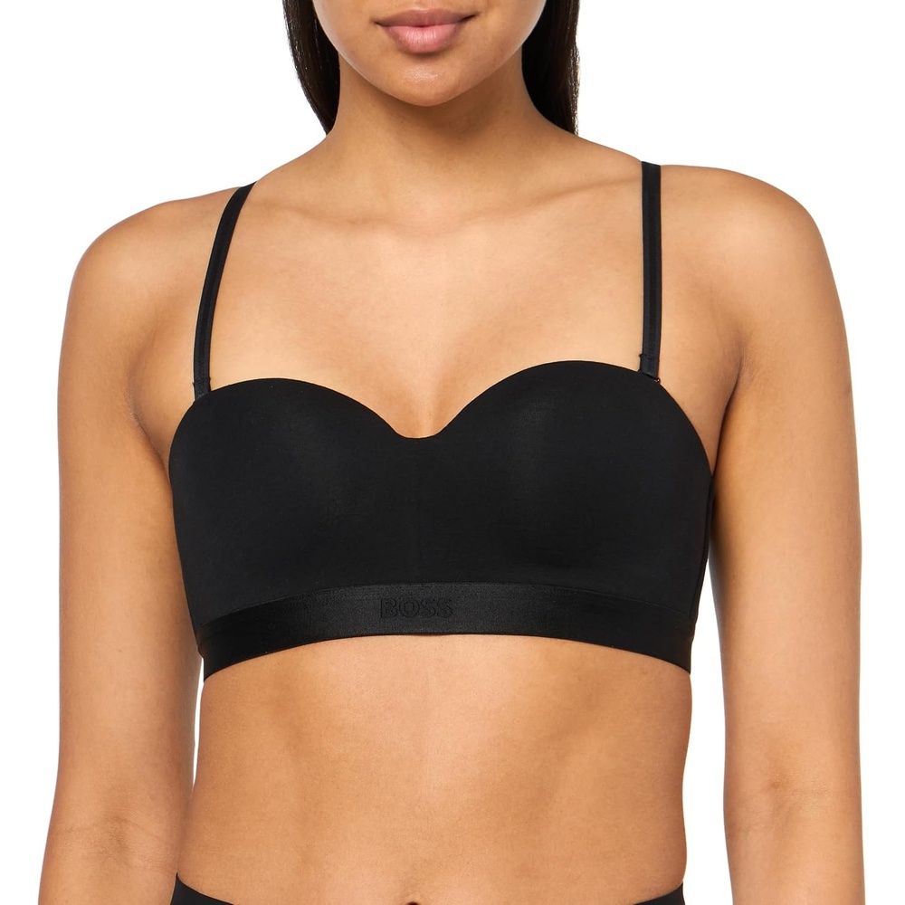image:imageBOSS Womens Bea Jersey Mix Push Up BraIconic Black