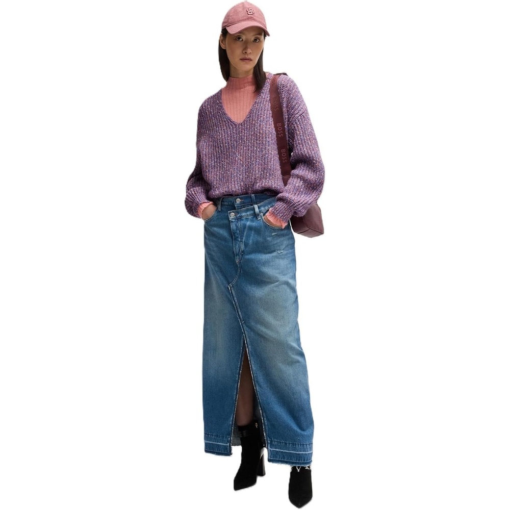 image:imageBOSS Womens Facacia V Neck Knit Sweater