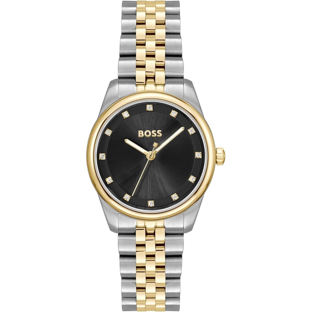 image:imageBOSS Womens Graceful Precious Watch Stainless Steel Bracelet 3B Modern Stylish Timepiece  Gift for Her 32mmTwo Tone