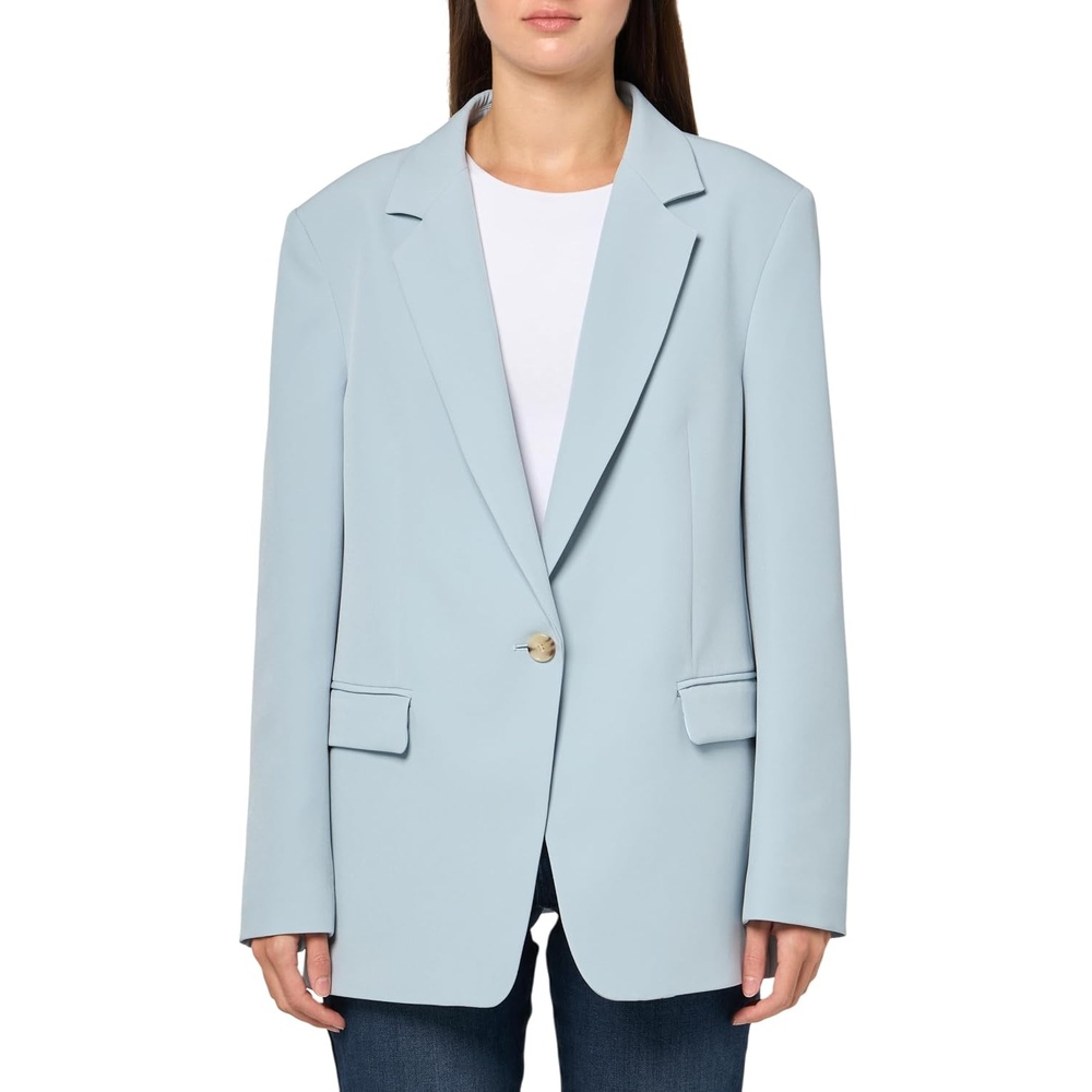 image:imageBOSS Womens Jabla Essential One Button Fitted BlazerIcy Moon