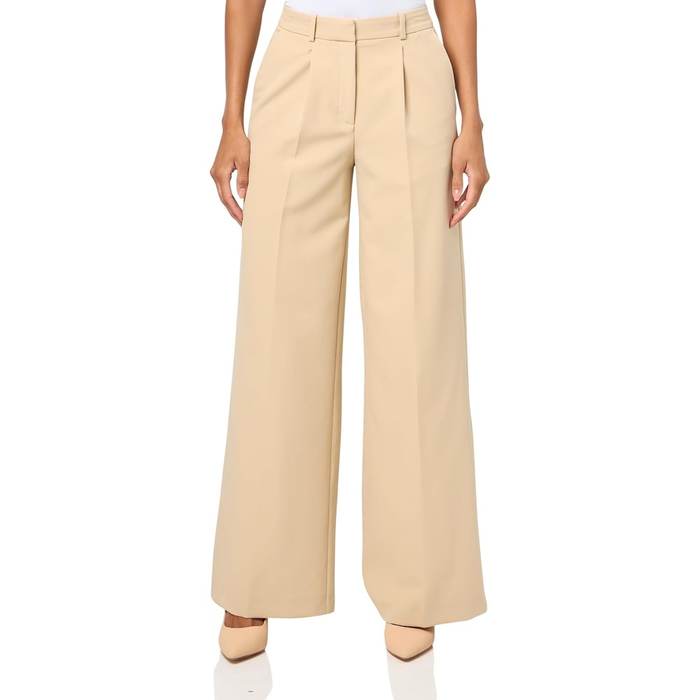 image:imageBOSS Womens Jabla Wide Leg Dress TrousersLight Beige