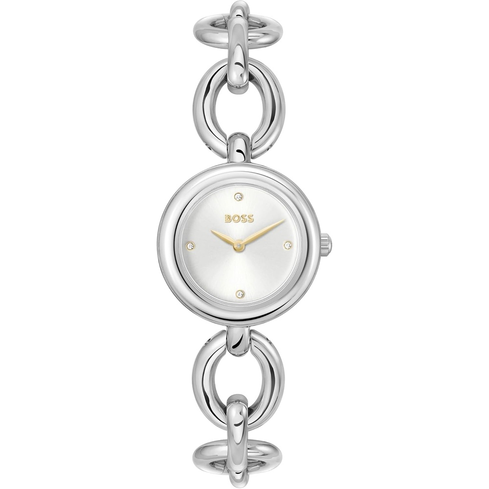 image:imageBOSS Womens Live Watch  Stainless Steel Case Elegant TwoHand Design Polished Bracelet Quartz Movement Timeless Elegance for Every Occasion  Gift for Her