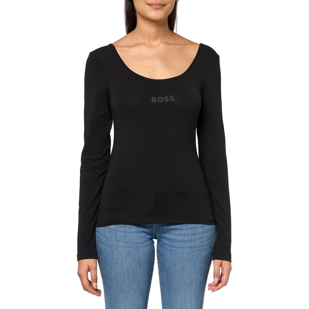 image:imageBOSS Womens Long Sleeve Scoop Neck ShirtBlack