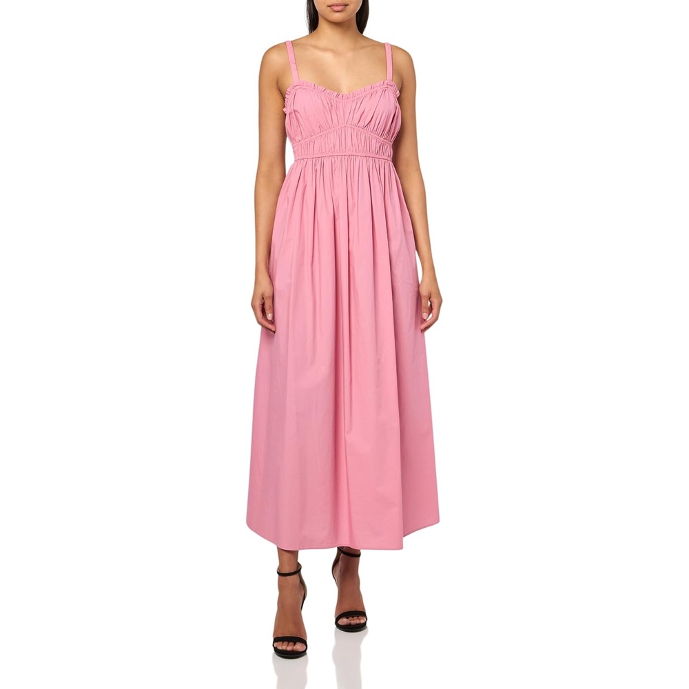 image:imageBOSS Womens Poplin Cotton Tank Smocked DressFlamingo