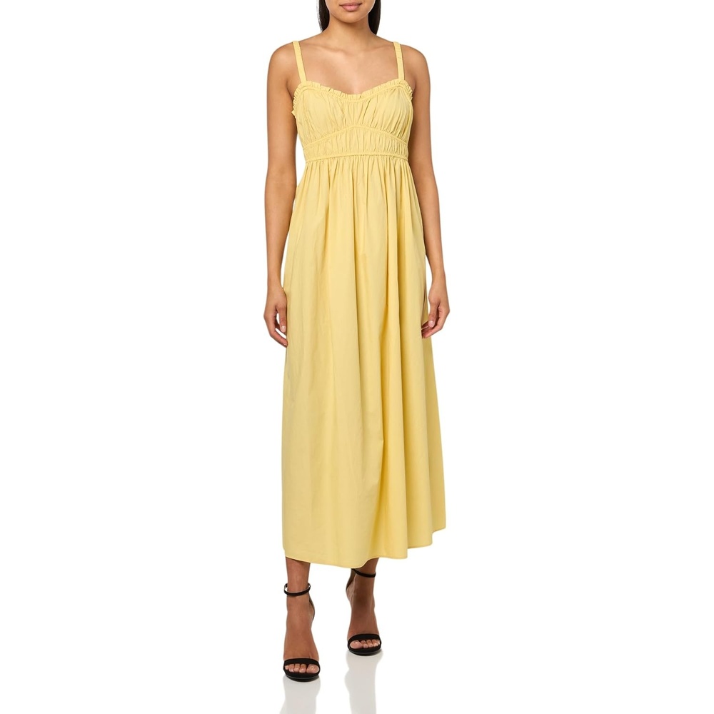 image:imageBOSS Womens Poplin Cotton Tank Smocked DressJuicy Yellow