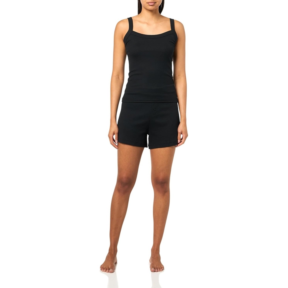 image:imageBOSS Womens Rib Tank and Short Pajama SetIconic Black