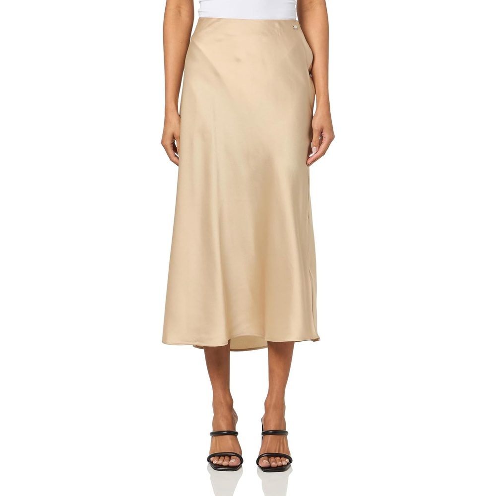 image:imageBOSS Womens Satin Midi SkirtLight Beige