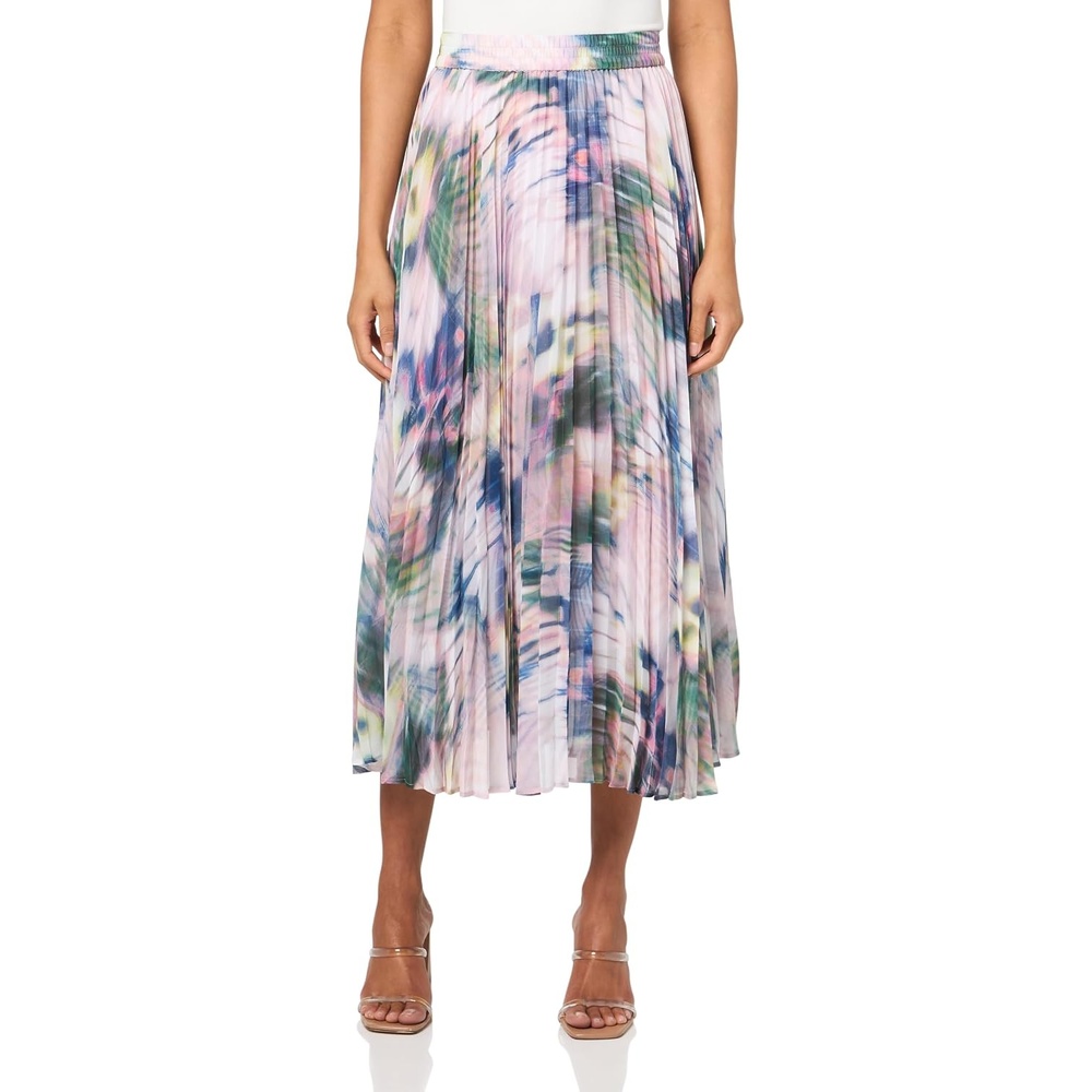 image:imageBOSS Womens Vlissa Pleated SkirtStone Watercolor