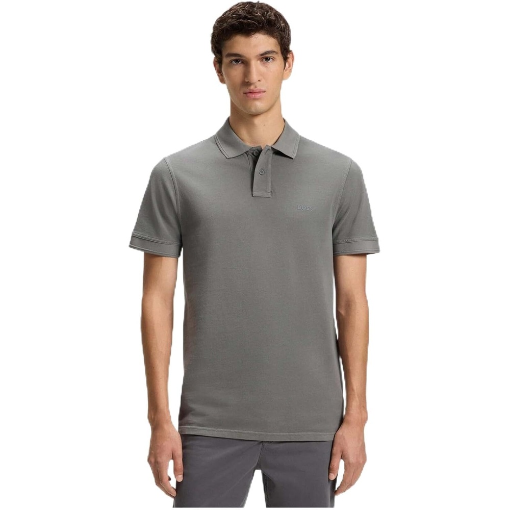 image:imageHugo Boss Paddy Pro Regular Fit Pima CottonLightPastel Grey 053