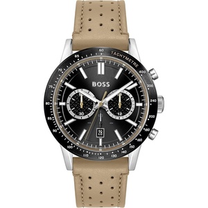 BOSS Allure Men’s Quartz Chronograph Stainless Steel Watch – Water Resistant(Allure Black Brown)