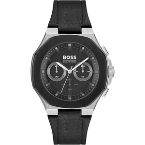 BOSS Allure Men’s Quartz Chronograph Stainless Steel Watch – Water Resistant(Taper Black)