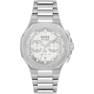 BOSS Allure Men’s Quartz Chronograph Stainless Steel Watch – Water Resistant(Taper Silver)