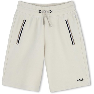 BOSS Boys Bermuda Shorts Kids Elastic Waist Cotton Active Lightweight(Sand)
