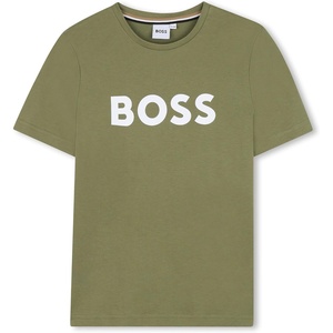 BOSS Boy’s Short Sleeve T Shirt with Big Contrasted Logo Shirt(Laurier 673)