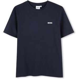 BOSS Boys Short Sleeves Tee-Shirt, Navy, 4 Years