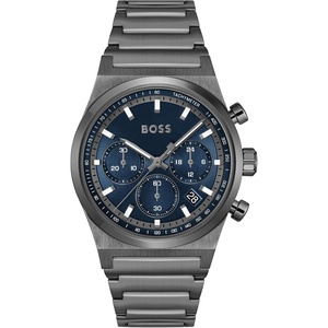 BOSS Candor Men’s Chronograph Watch, Quartz Movement, Stopwatch Function, Water Resistant up to 50 Meters 5ATM, Gift for Him(Grey)