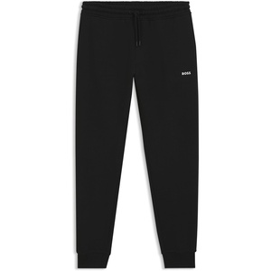BOSS Cotton Terry Jogging Bottoms with Logo Detail(Black 1)