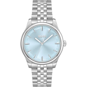 BOSS Graceful Women’s 3H Quartz Watch, Stainless Steel, 3ATM/30m Water Resistant – Modern, Elegant Timepiece – Gift for Her, 36mm(Silver-Blue)
