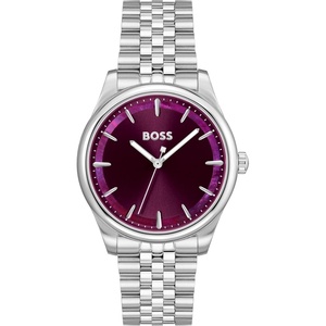 BOSS Graceful Women’s 3H Quartz Watch, Stainless Steel, 3ATM/30m Water Resistant – Modern, Elegant Timepiece – Gift for Her, 36mm(Silver-Purple)