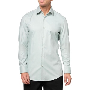 BOSS, Hank Stretch Twill Button Down Shirt, Iceberg Green, 17.7