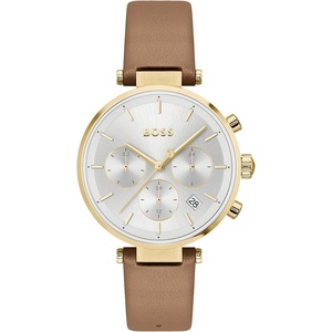 BOSS Majesty Sport Women’s 3H Quartz Multifunction Watch, Stainless Steel, 3ATM/30m Water Resistant – Sporty and Elegant Timepiece – Gift for Her, 36mm(Brown)