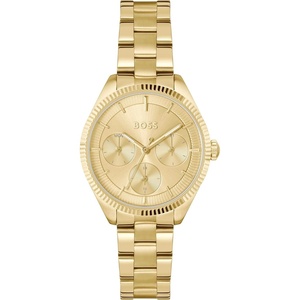 BOSS Majesty Sport Women’s 3H Quartz Multifunction Watch, Stainless Steel, 3ATM/30m Water Resistant – Sporty and Elegant Timepiece – Gift for Her, 36mm(Gold Plated)