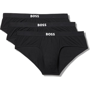 BOSS Men’s 3-pack Logo Icon Hipster Brief(Black Night)