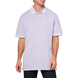 BOSS Men’s Basic Short Sleeve Pique Polo Shirt(Lilac)