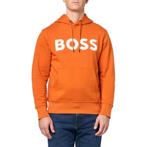 BOSS Men’s Big Logo Cotton Hooded Sweatshirt(Apricot Orange)