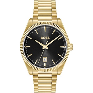 BOSS Men’s Cheswick Link Bracelet Dress Watch, 39mm(Gold Plated)
