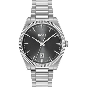 BOSS Men’s Cheswick Link Bracelet Dress Watch, 39mm(Silver-Grey)