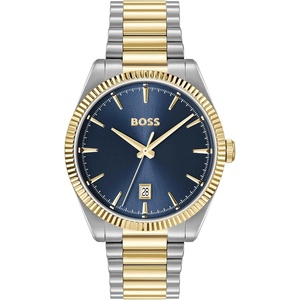 BOSS Men’s Cheswick Link Bracelet Dress Watch, 39mm(Two Tone)