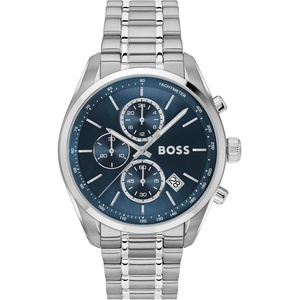 BOSS Men’s Chronograph Quartz Watch with 6 O’Clock Sub-Dial(Blue Silver)