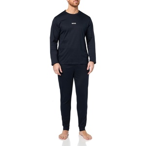 BOSS Men’s Cotton Blend Lounge Set(Blue Metallic Trim)