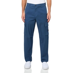 BOSS Men’s Cotton Stretch 8 Pocket Cargo Pants(Pacific Blue)