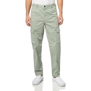 BOSS Men’s Cotton Stretch 8 Pocket Cargo Pants(Slate Green)