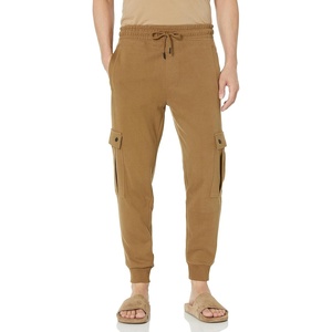 BOSS Men’s Cozy French Terry Cargo Pocket Joggers(Dark Khaki Beige)