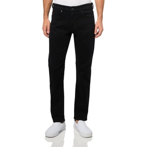 BOSS Men’s Delaware Bo Black Comfort Cotton Slim Fit Jeans(Dark Black)