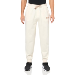BOSS Men’s Fashion Cuffed Lounge Pants with Side Logo(Cauliflower White)