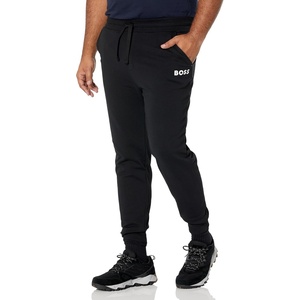 BOSS Men’s Fashion Cuffed Lounge Pants with Side Logo(Deep Melange Black)