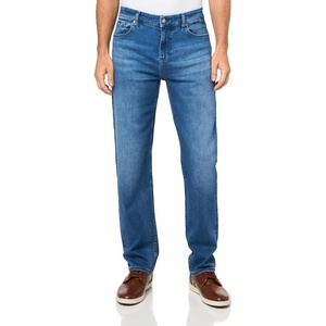 BOSS Men’s H-re.Maine Tapered Leg Stretch Cotton Jeans(Medium Blue)