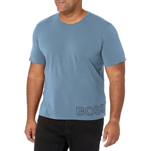 BOSS Men’s Identity Crewneck Lounge T-Shirt(Bering Sea Blue)