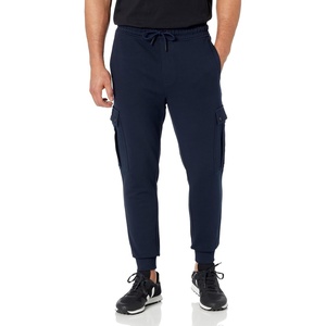 BOSS Men’s Jersey Cargo Drawstring Pants(Space Blue)