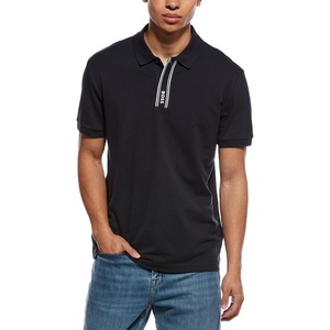 BOSS Men’s Logo Collar Cotton Blend Polo Shirt(Navy Zone)